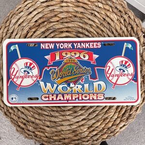 NWOT Yankees 1996 World Champions license plate